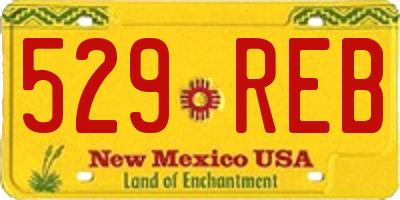 NM license plate 529REB