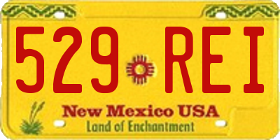 NM license plate 529REI