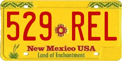 NM license plate 529REL