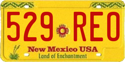 NM license plate 529REO