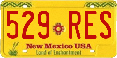 NM license plate 529RES