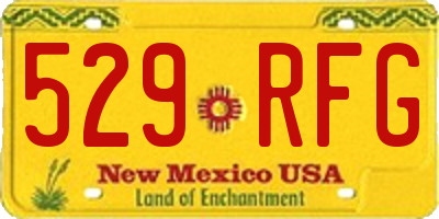 NM license plate 529RFG