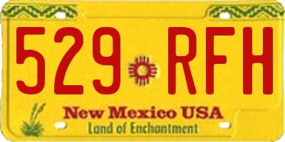 NM license plate 529RFH