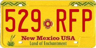 NM license plate 529RFP