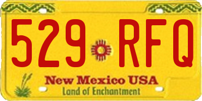 NM license plate 529RFQ