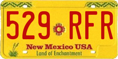 NM license plate 529RFR