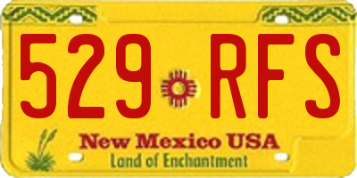 NM license plate 529RFS