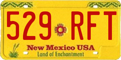 NM license plate 529RFT