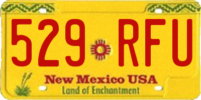 NM license plate 529RFU