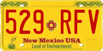 NM license plate 529RFV