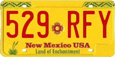 NM license plate 529RFY