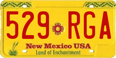 NM license plate 529RGA