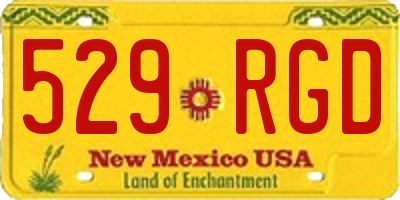 NM license plate 529RGD
