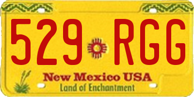 NM license plate 529RGG
