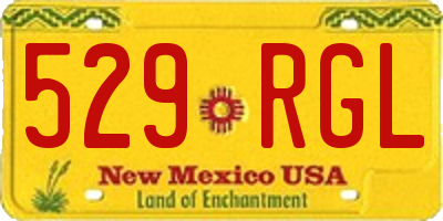 NM license plate 529RGL