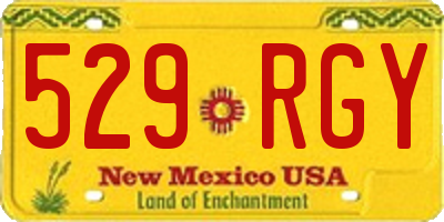 NM license plate 529RGY
