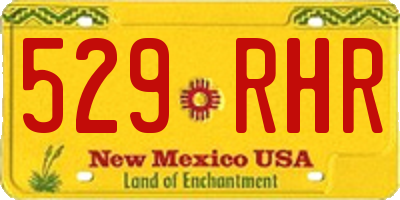 NM license plate 529RHR