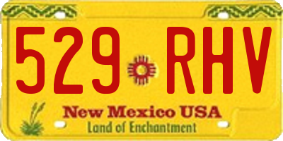 NM license plate 529RHV