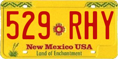 NM license plate 529RHY