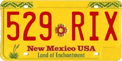NM license plate 529RIX