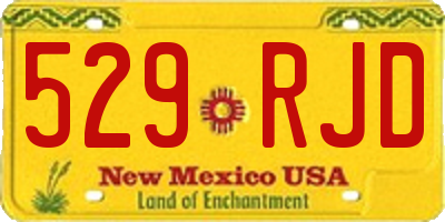 NM license plate 529RJD