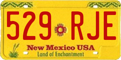 NM license plate 529RJE