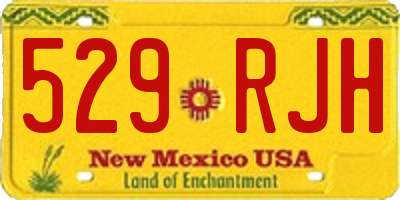 NM license plate 529RJH