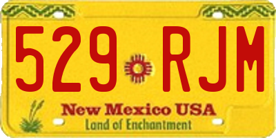 NM license plate 529RJM