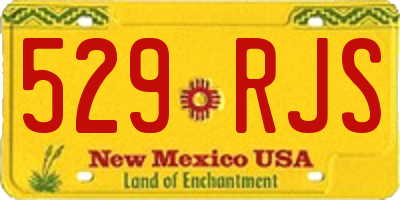 NM license plate 529RJS