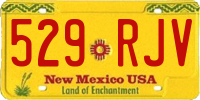 NM license plate 529RJV