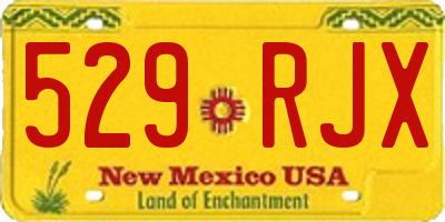 NM license plate 529RJX