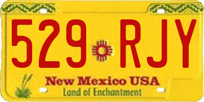 NM license plate 529RJY