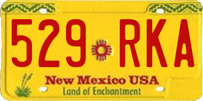 NM license plate 529RKA
