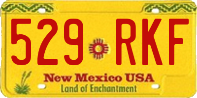 NM license plate 529RKF