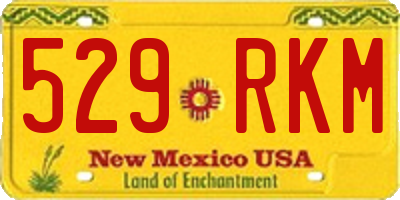 NM license plate 529RKM