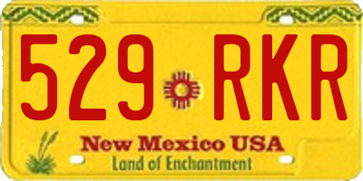 NM license plate 529RKR