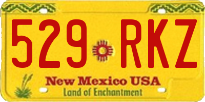 NM license plate 529RKZ