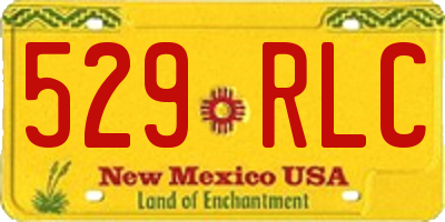NM license plate 529RLC