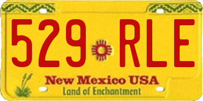 NM license plate 529RLE