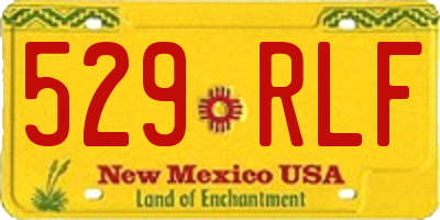 NM license plate 529RLF