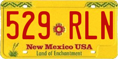 NM license plate 529RLN
