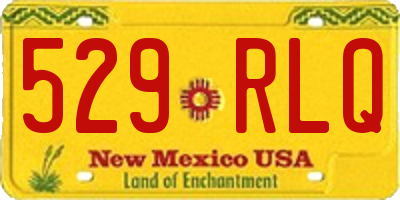 NM license plate 529RLQ