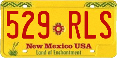 NM license plate 529RLS
