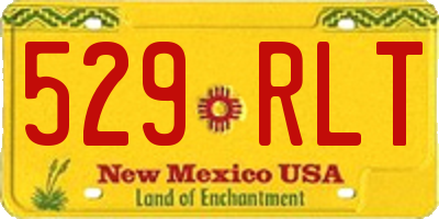 NM license plate 529RLT