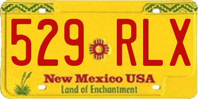 NM license plate 529RLX