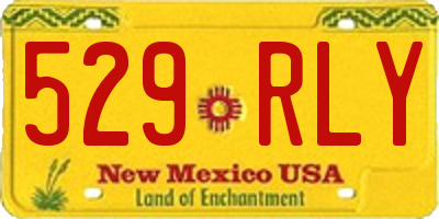 NM license plate 529RLY