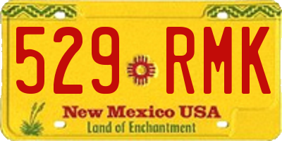 NM license plate 529RMK