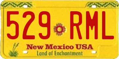 NM license plate 529RML