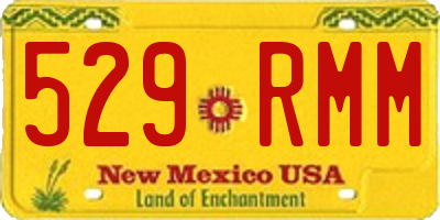 NM license plate 529RMM