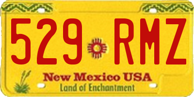 NM license plate 529RMZ